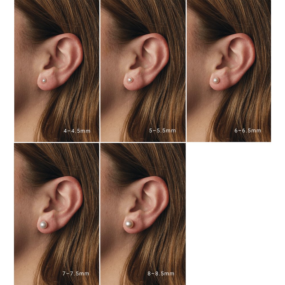 Freshwater Pearl Stud Earrings - Image 3
