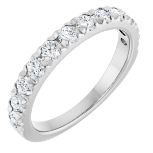 14K Gold 3/4 CTW Lab-Grown Diamond French-Set Anniversary Band