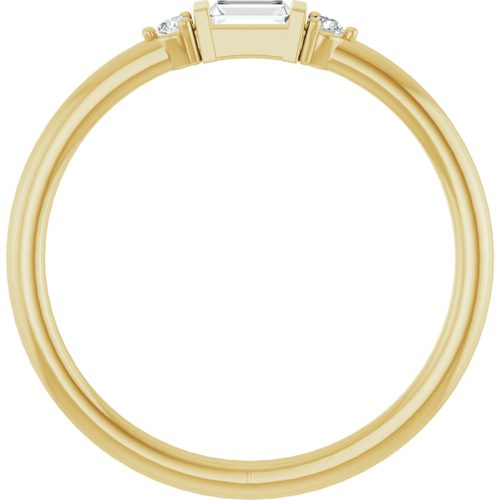 14K Gold 1/8 CTW Natural Diamond Stackable Ring - Image 2