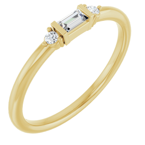 14K Gold 1/8 CTW Natural Diamond Stackable Ring
