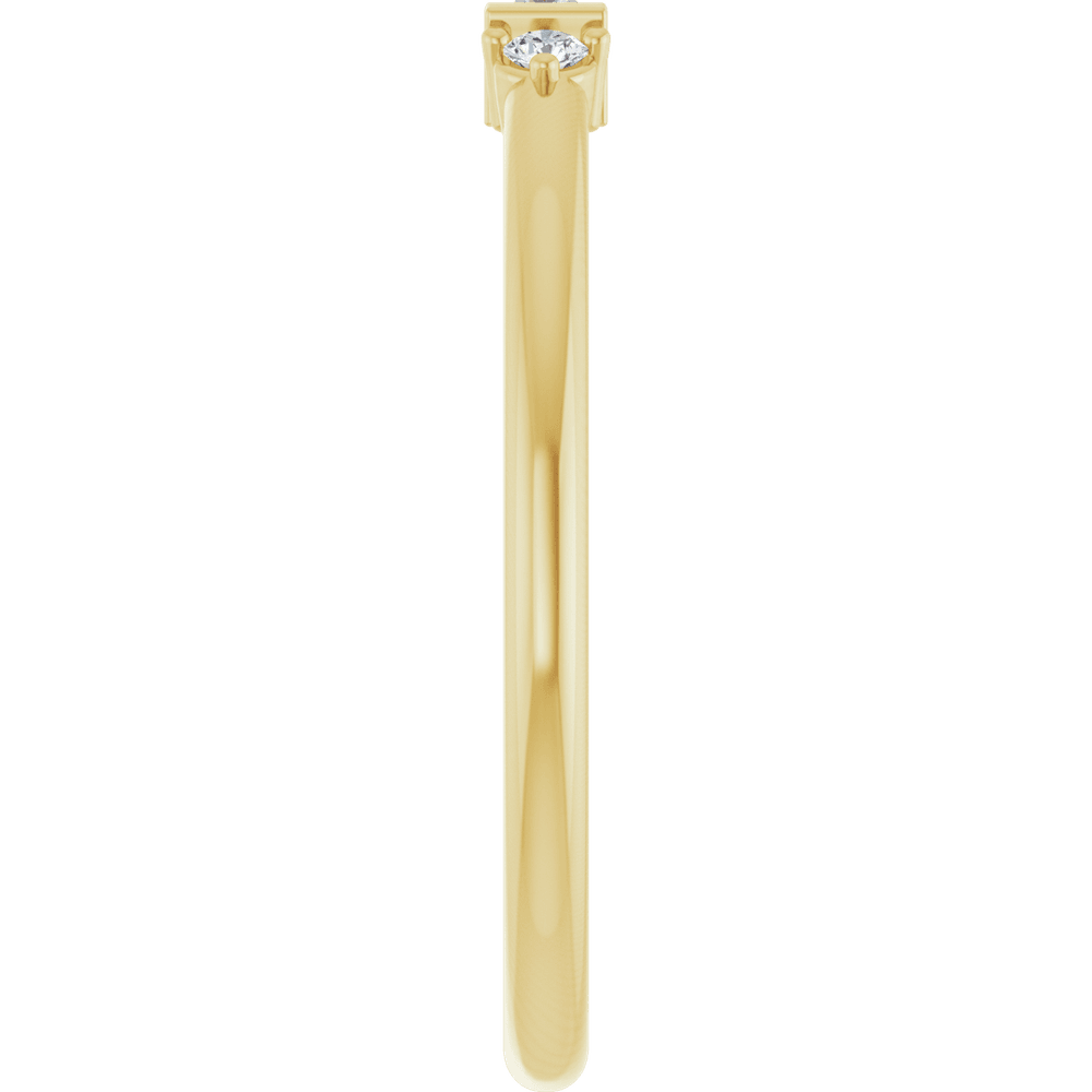 14K Gold 1/8 CTW Natural Diamond Stackable Ring - Image 3
