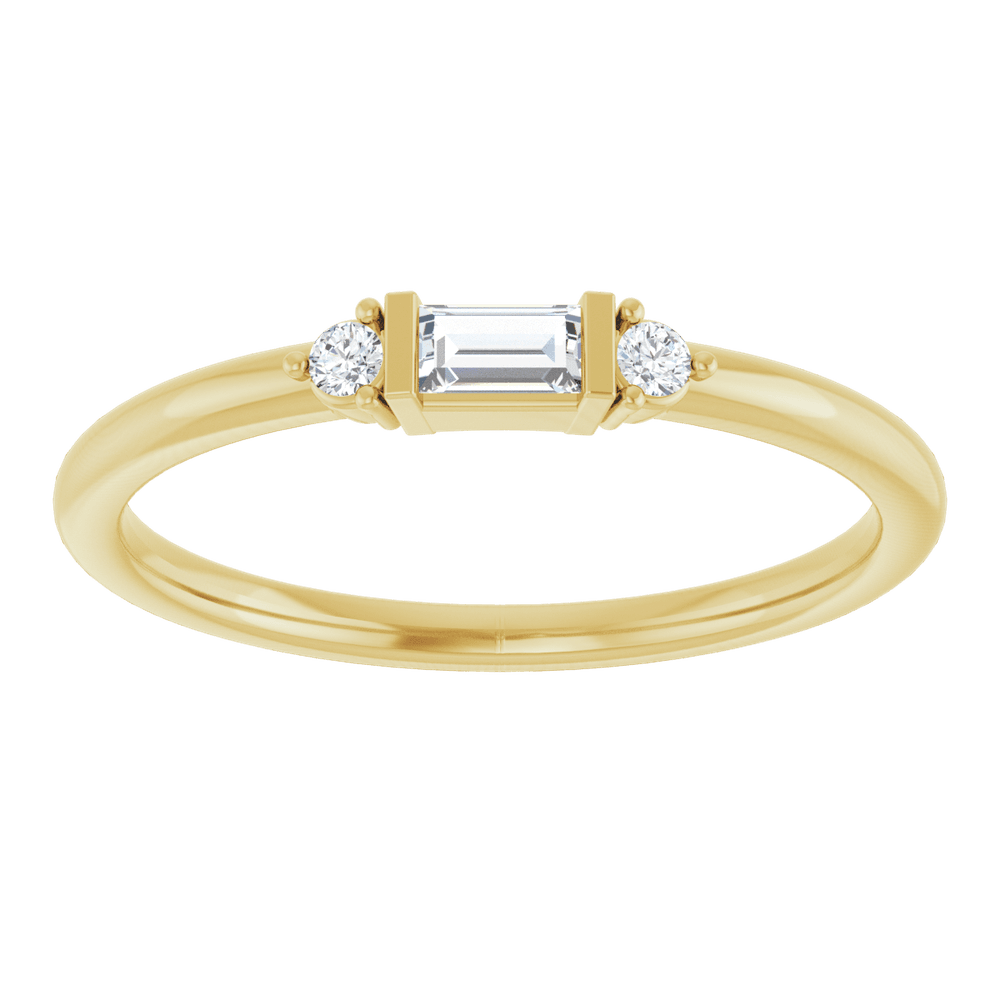 14K Gold 1/8 CTW Natural Diamond Stackable Ring - Image 4