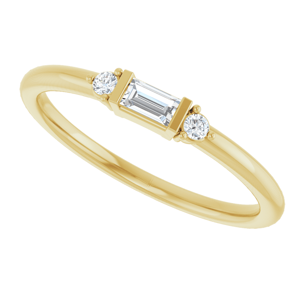 14K Gold 1/8 CTW Natural Diamond Stackable Ring - Image 5