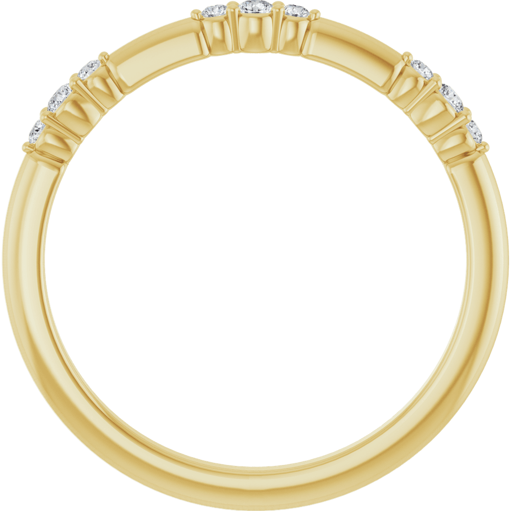 14K Gold 1/8 CTW Lab-Grown Diamond Stackable Ring - Image 2