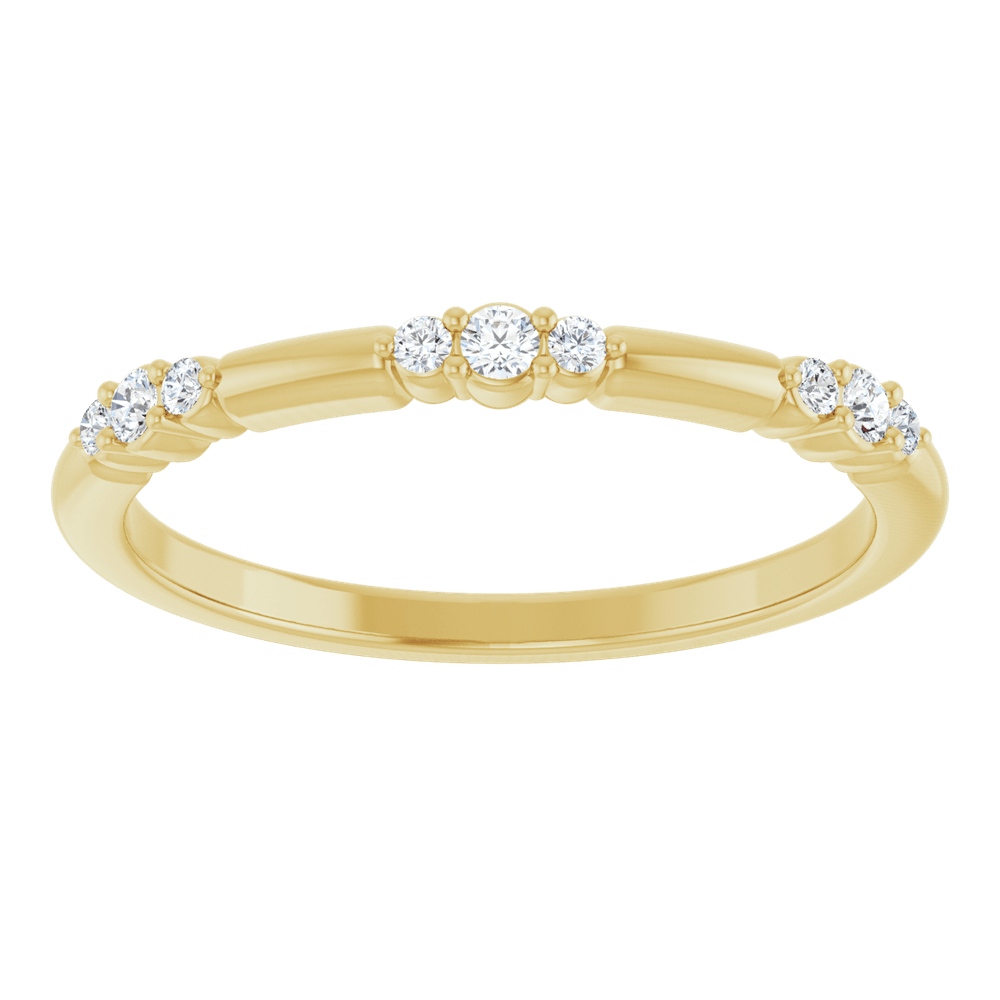14K Gold 1/8 CTW Lab-Grown Diamond Stackable Ring - Image 3