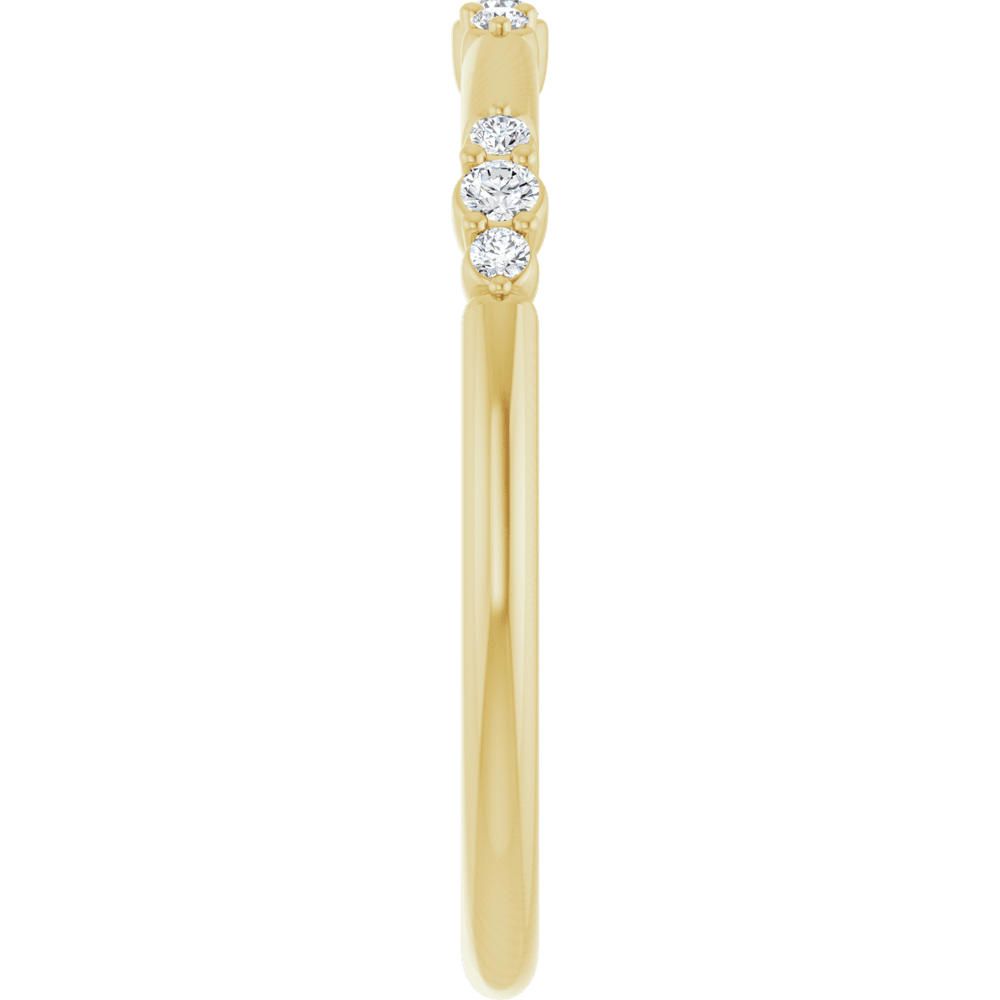 14K Gold 1/8 CTW Lab-Grown Diamond Stackable Ring - Image 4