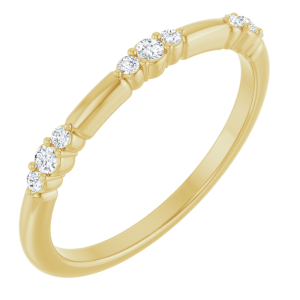 14K Gold 1/8 CTW Lab-Grown Diamond Stackable Ring