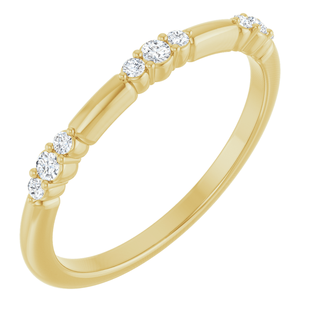 14K Gold 1/8 CTW Lab-Grown Diamond Stackable Ring