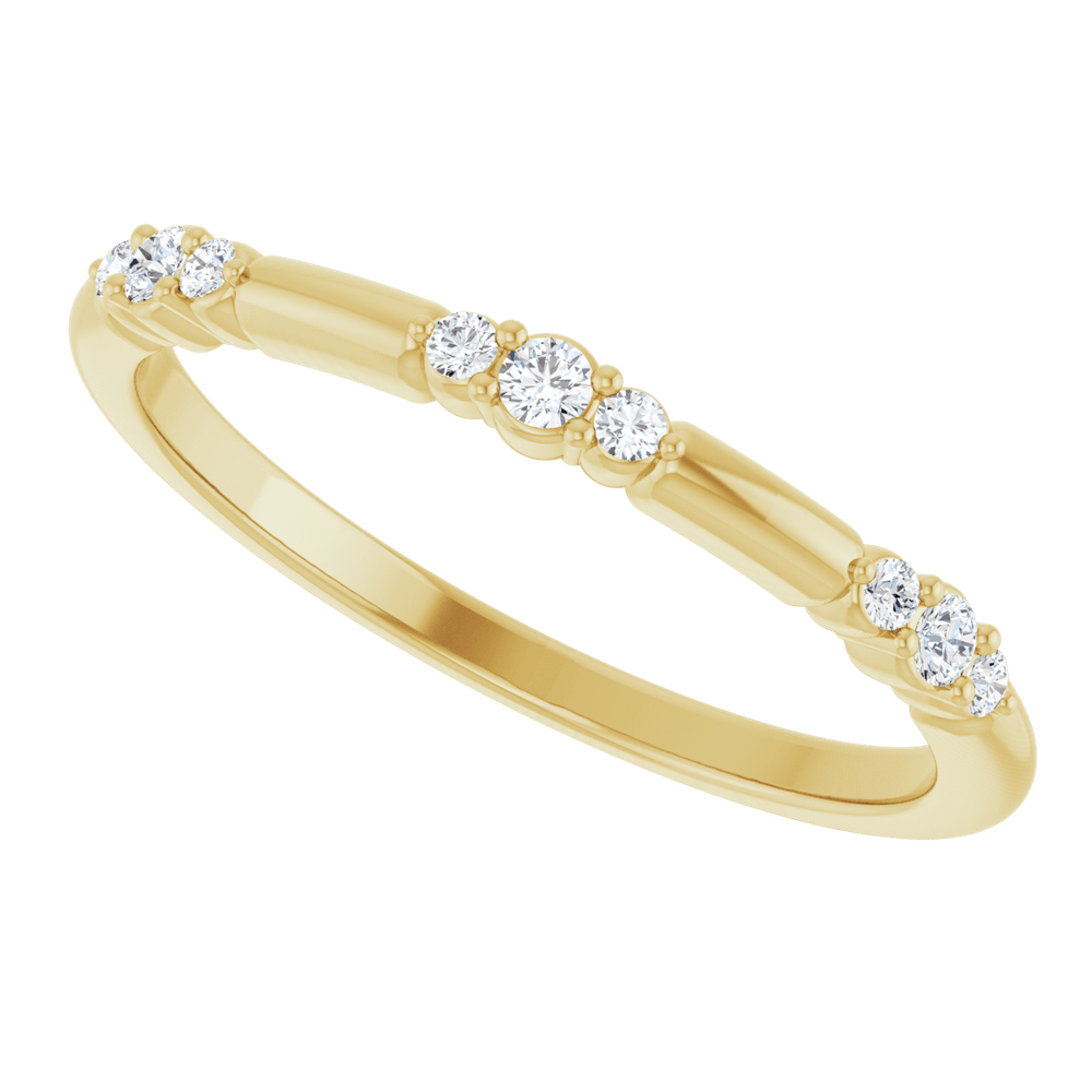14K Gold 1/8 CTW Lab-Grown Diamond Stackable Ring - Image 5