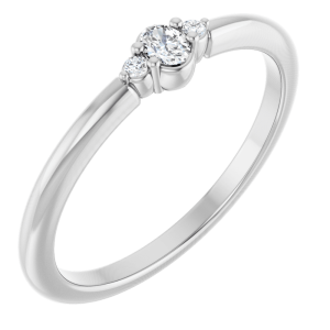14K Gold .07 CTW Lab-Grown Diamond Stackable Ring