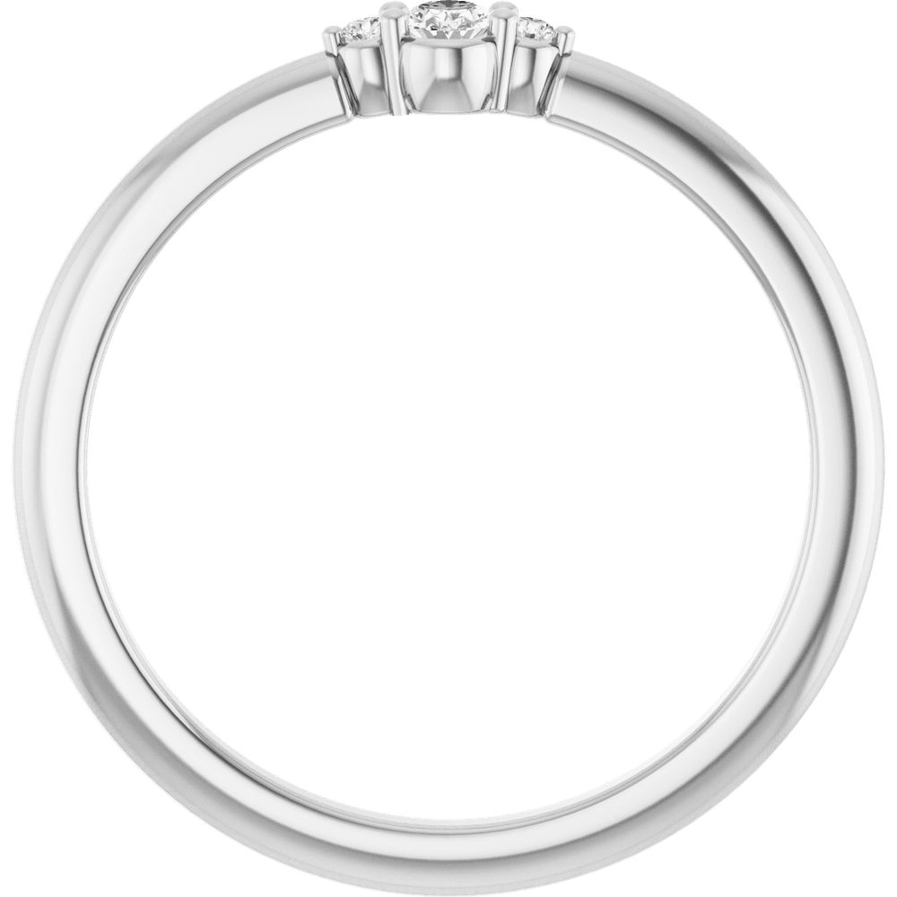 14K Gold .07 CTW Lab-Grown Diamond Stackable Ring - Image 2