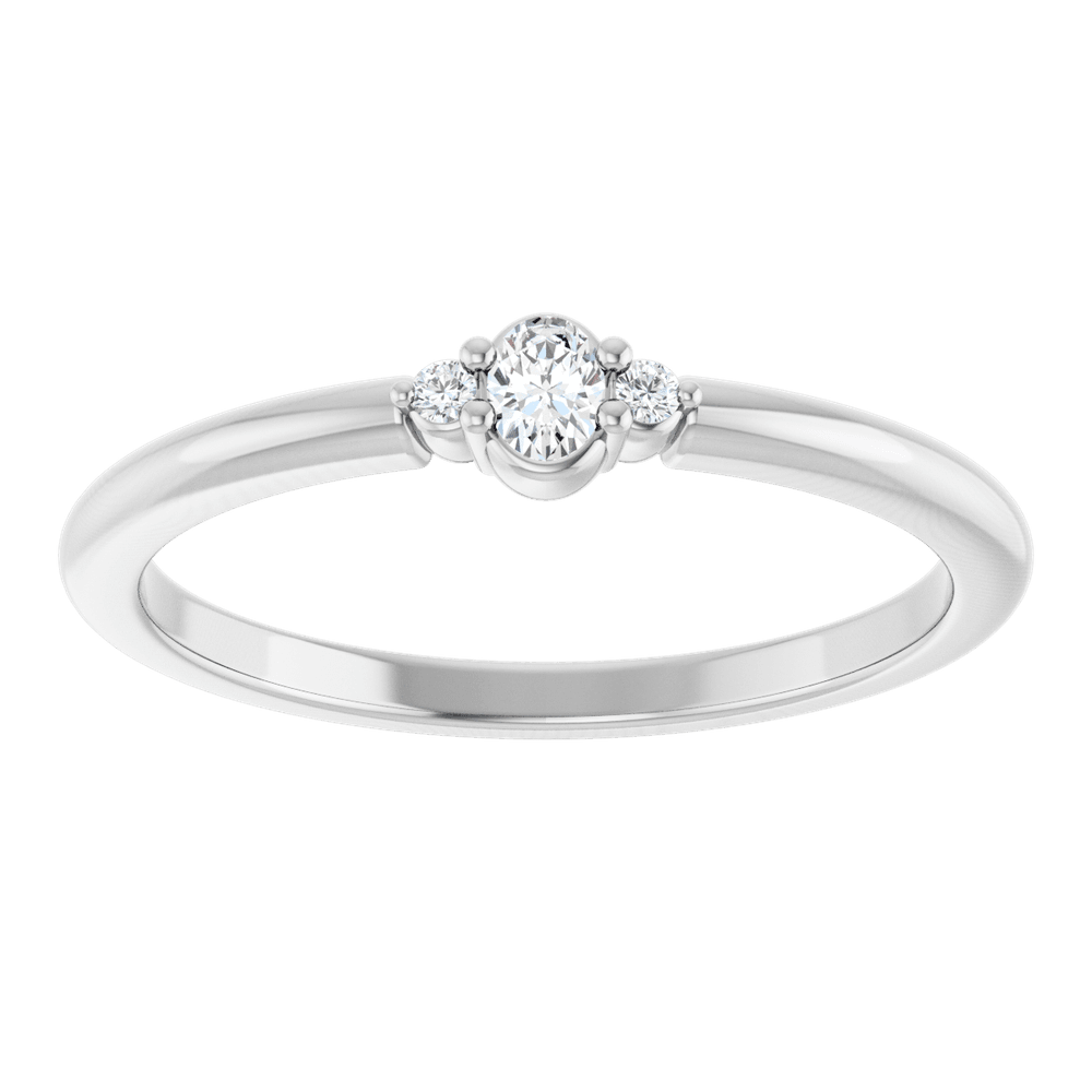 14K Gold .07 CTW Lab-Grown Diamond Stackable Ring - Image 3