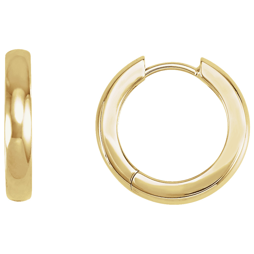 14KT Gold Hinged Hoop Earrings