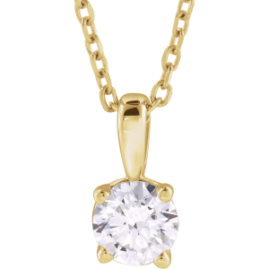 14K Gold Lab-Grown Diamond 18" Necklace