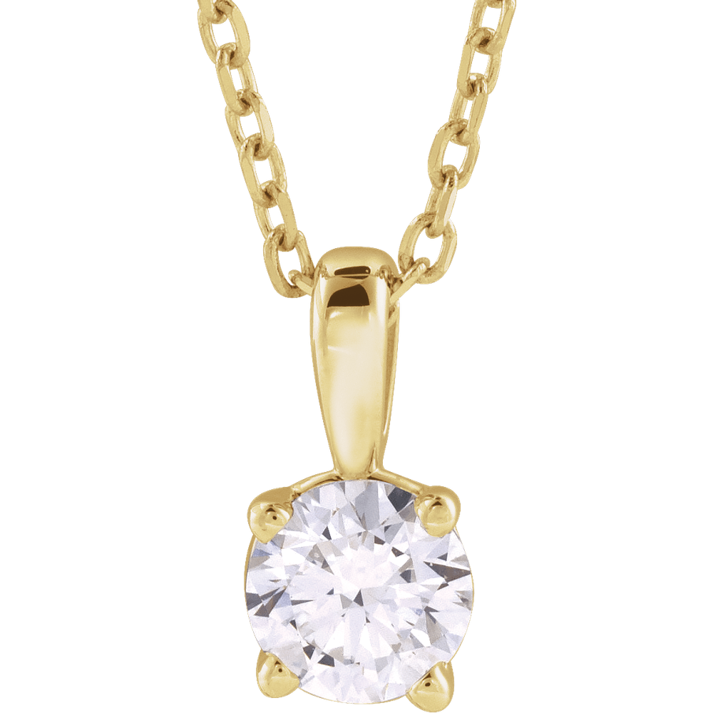14K Gold Lab-Grown Diamond 18" Necklace