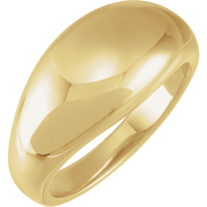 14KT Gold 10 mm Dome Ring