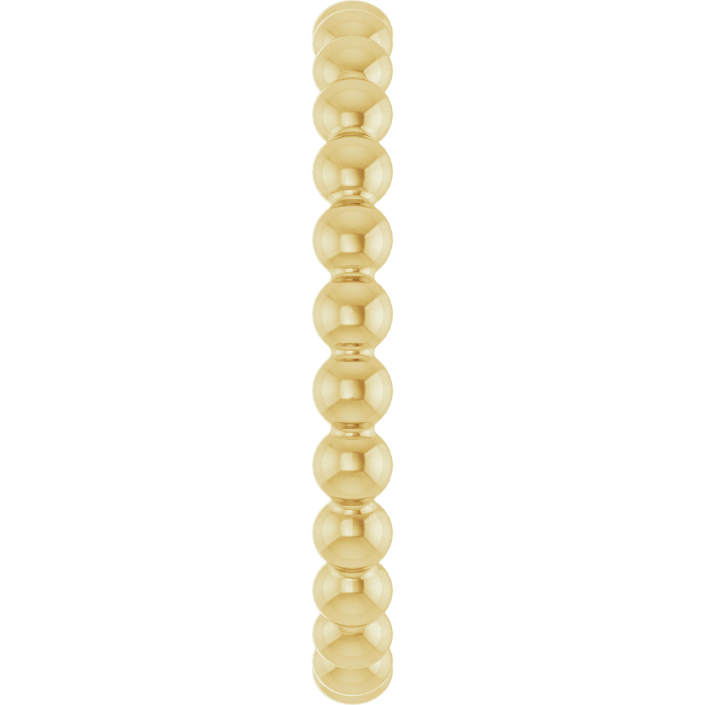 14KT Gold Beaded Stackable Ring - Image 5