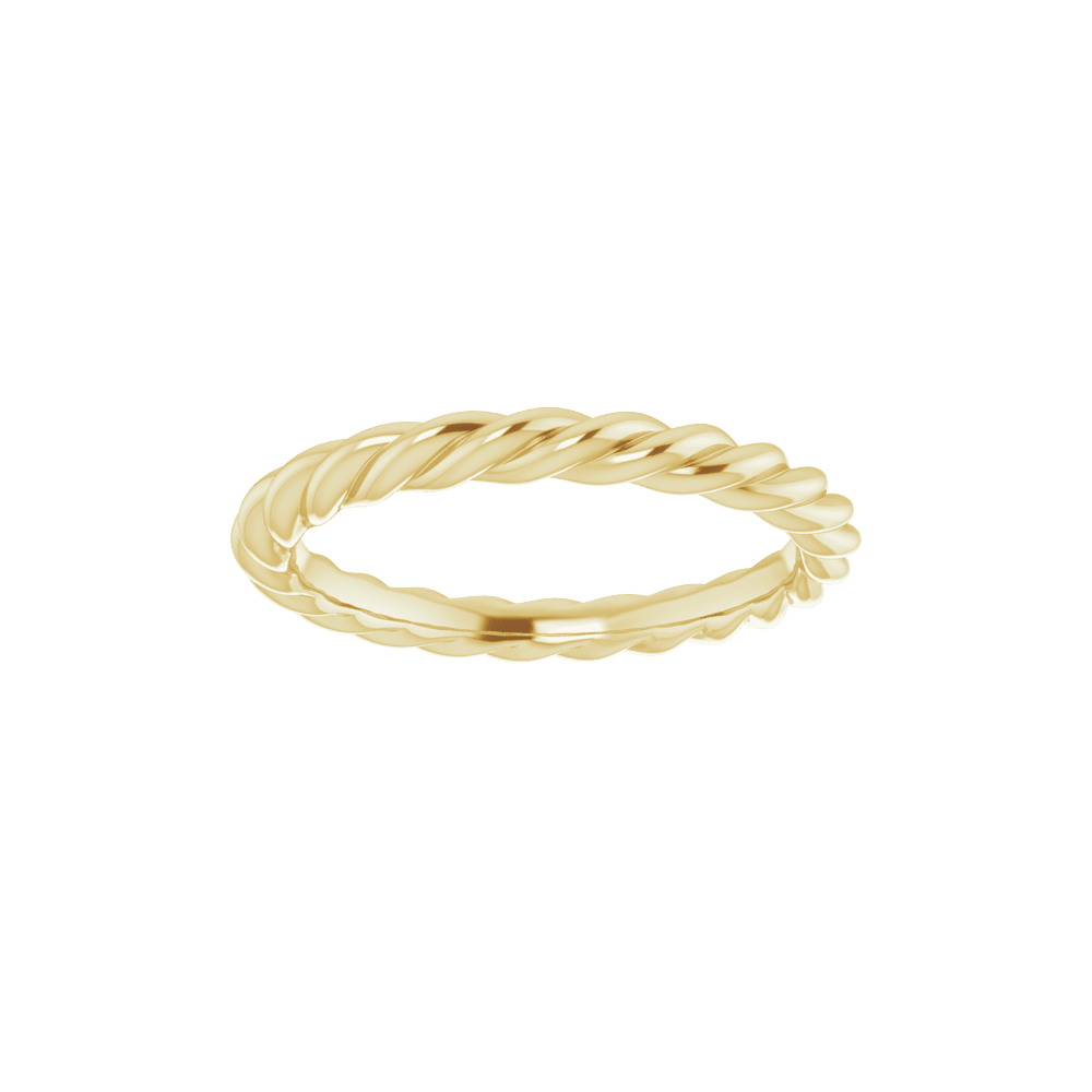 14KT Gold 3 mm Skinny Rope Band - Image 2