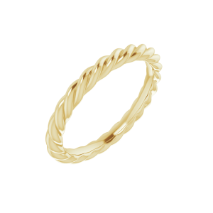 14KT Gold 3 mm Skinny Rope Band