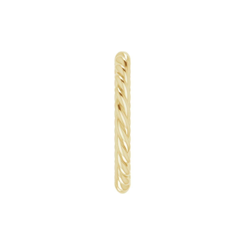 14KT Gold 3 mm Skinny Rope Band - Image 4
