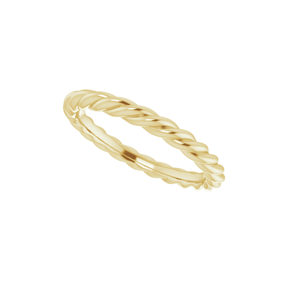 14KT Gold 3 mm Skinny Rope Band - Image 5