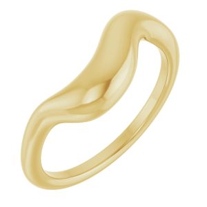 14K Gold Puffed Freeform Ring
