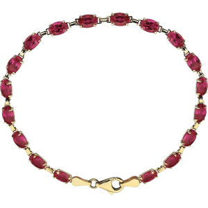 14K Yellow Gold Lab-Grown Stone 7 1/4" Bracelet