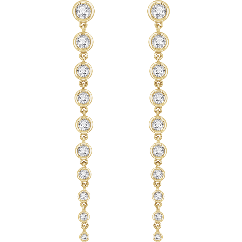 14KT Gold 2 CTW Lab-Grown Diamond Earrings - Image 2