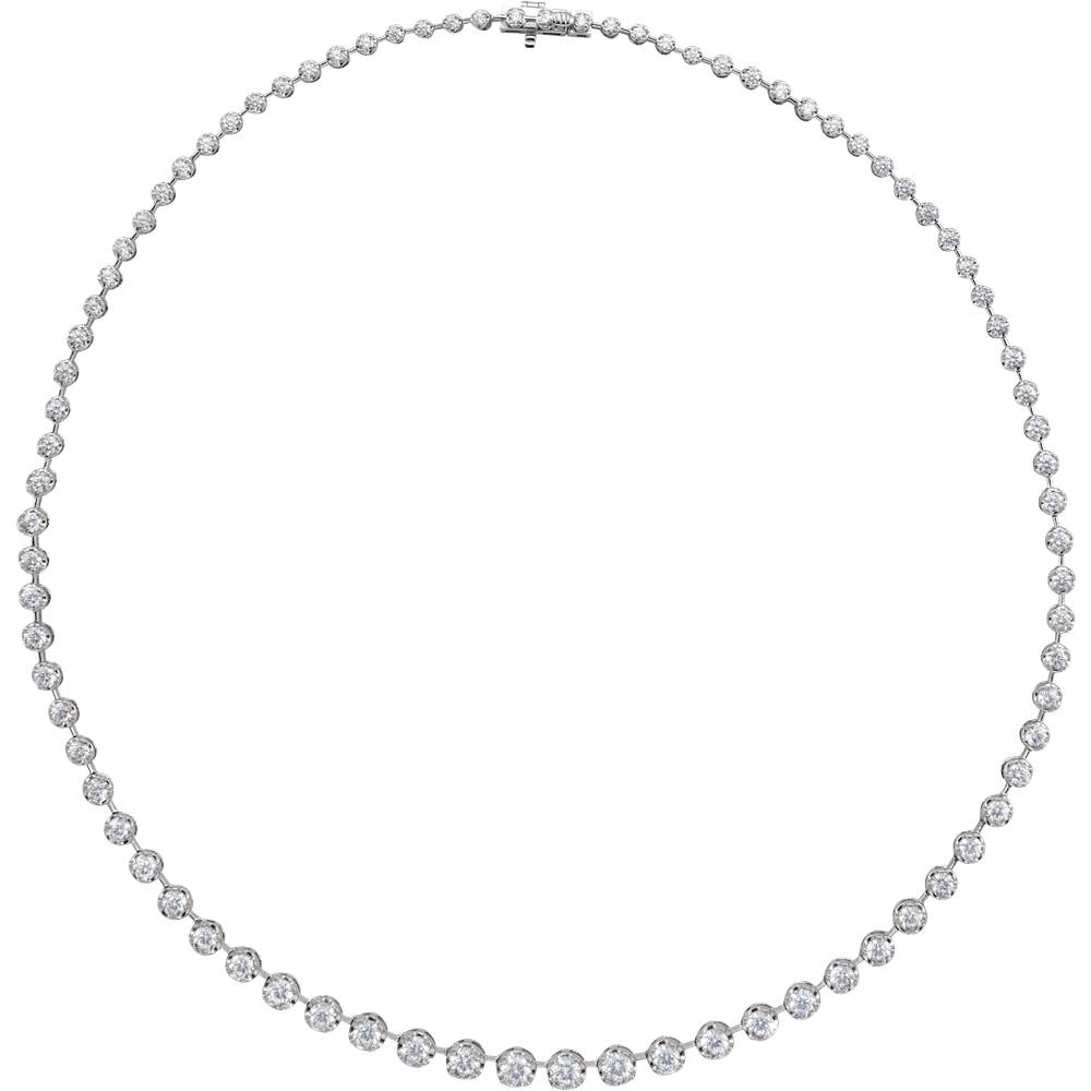14K Gold 6 3/4 CTW Lab-Grown Diamond Line 16" Necklace