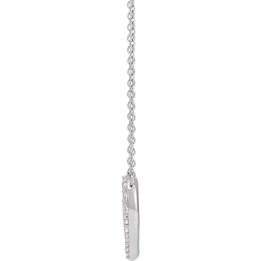 14K Gold 3/8 CTW Lab-Grown Diamond Heart 16-18" Necklace - Image 2