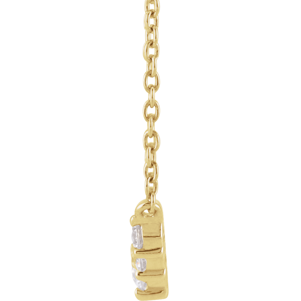 14KT Gold 1/3 CTW Lab-Grown Diamond Graduated 18" Necklace - Image 2