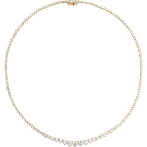 14K Gold 9 1/2 CTW Lab-Grown Diamond Line 16 1/2" Necklace