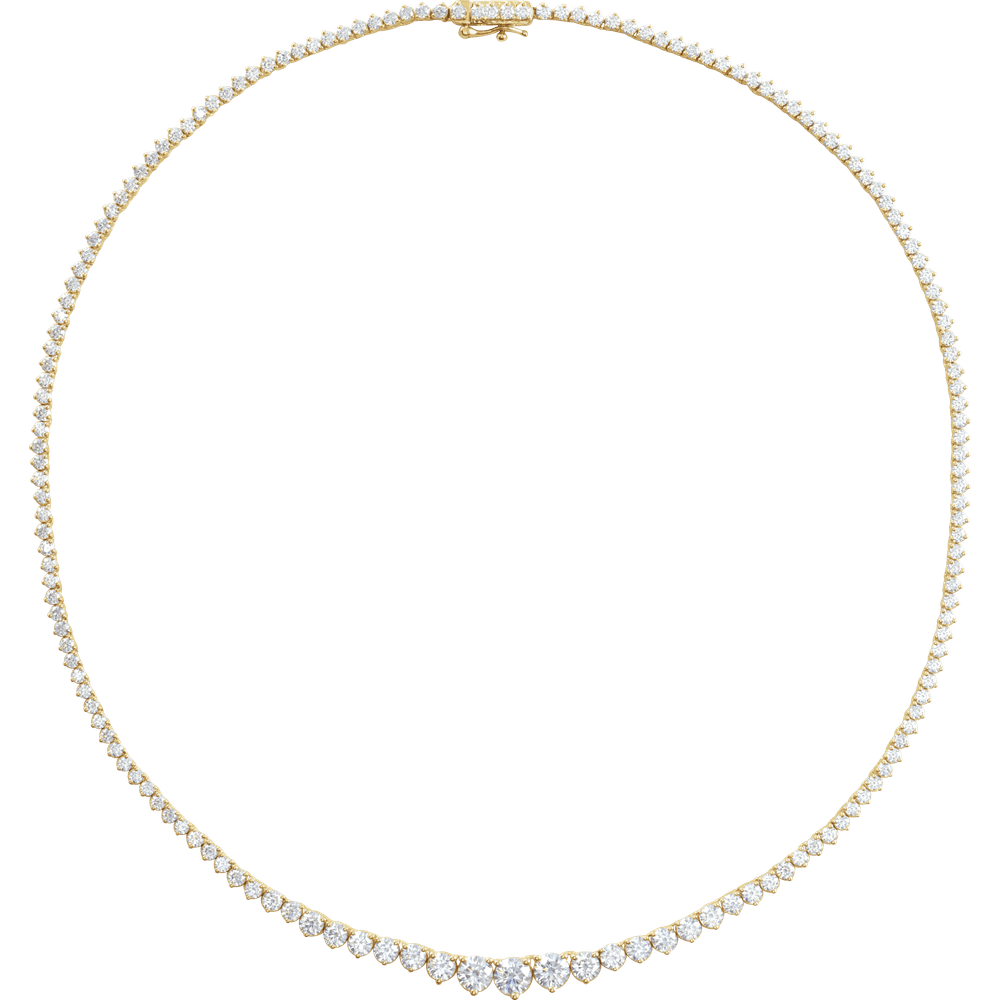14K Gold 9 1/2 CTW Lab-Grown Diamond Line 16 1/2" Necklace