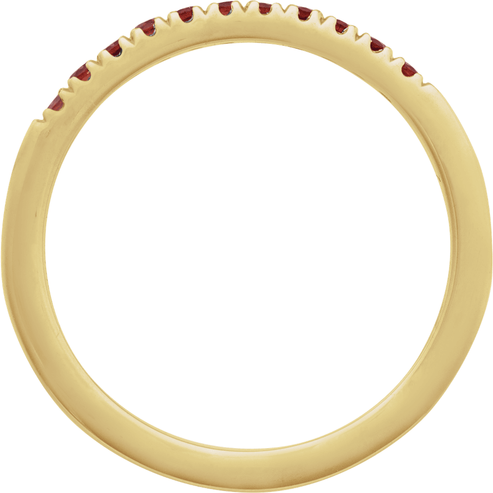 14KT Gold Birthstone Stackable Ring - Image 4
