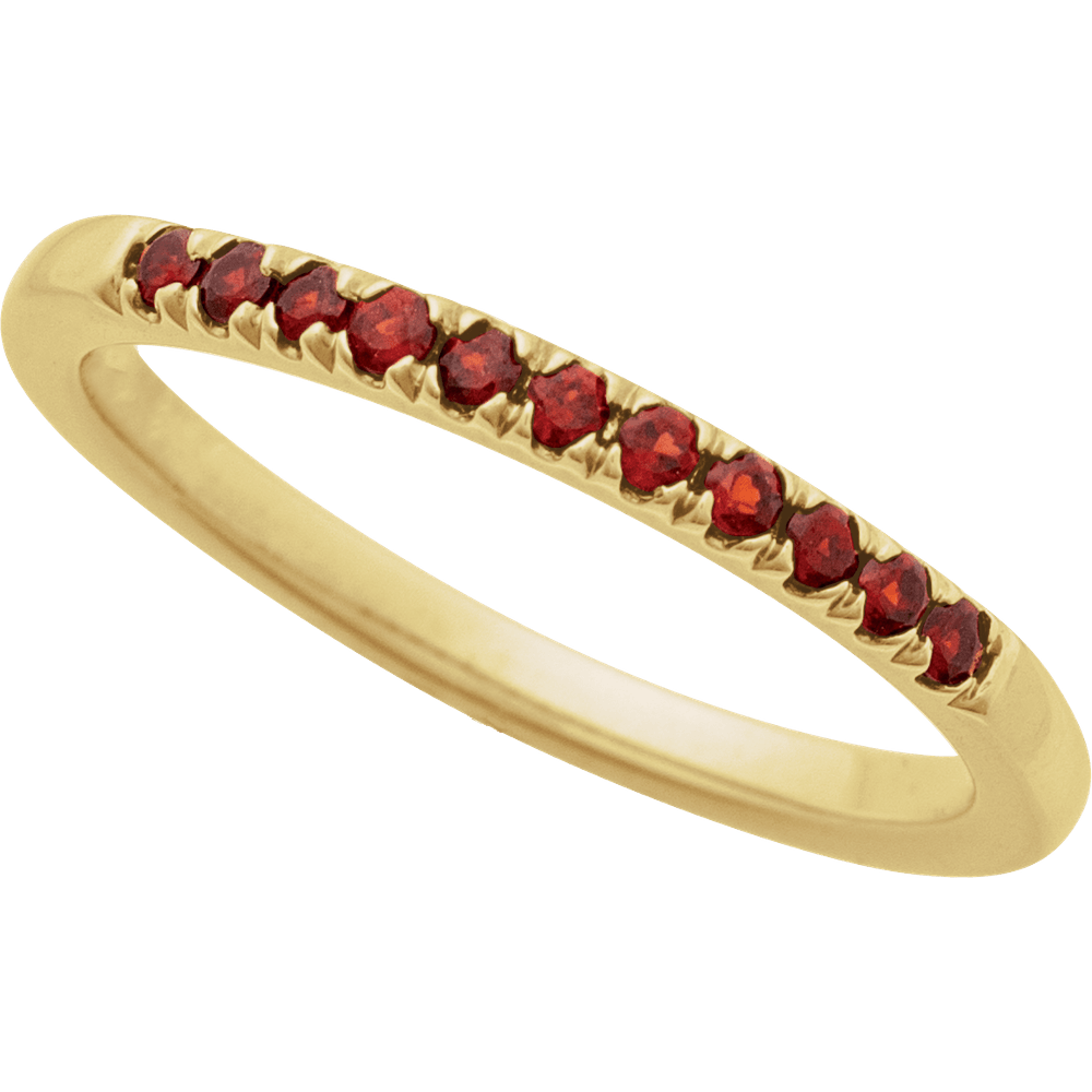14KT Gold Birthstone Stackable Ring - Image 2