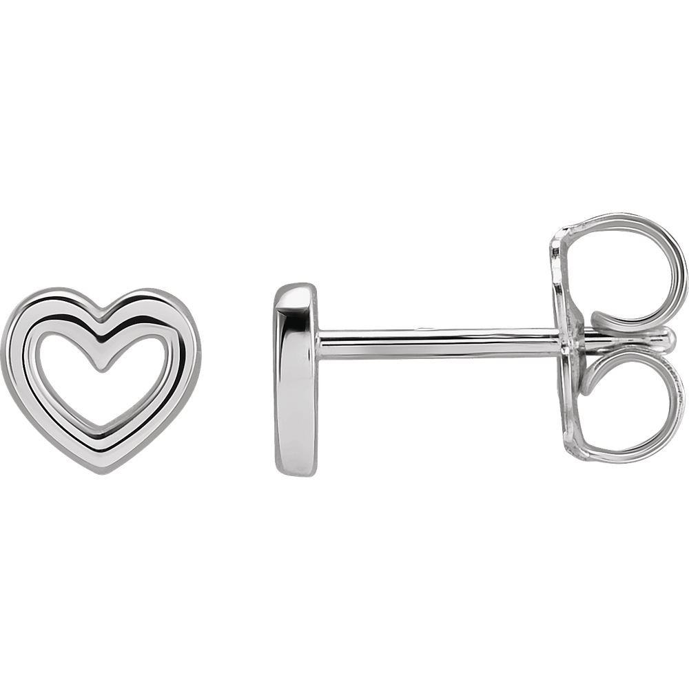 14KT Gold Heart Earrings - Image 2