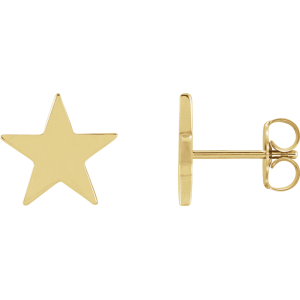 14KT Gold Star Earrings