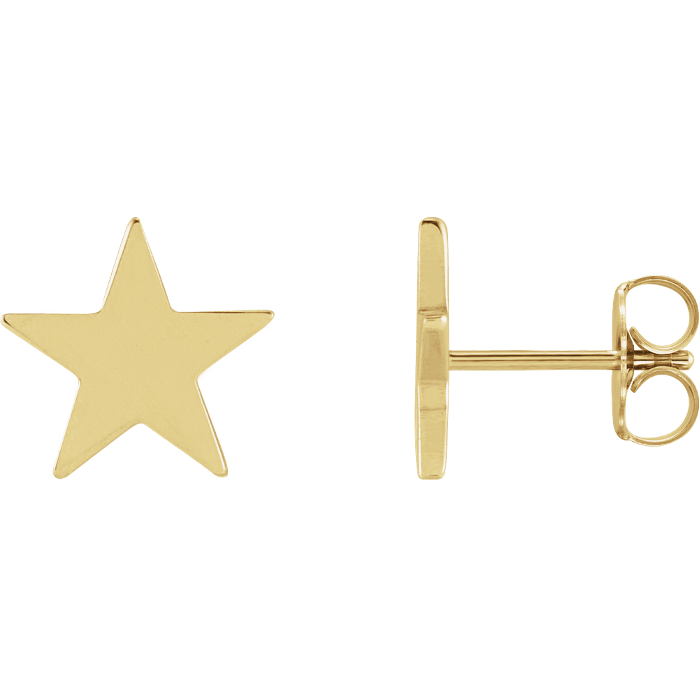 14KT Gold Star Earrings