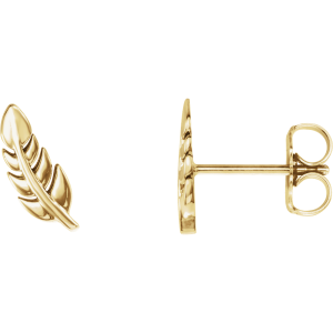 14KT Gold Leaf Earrings