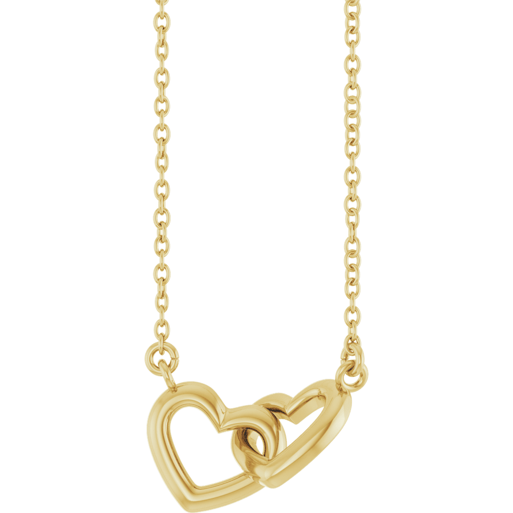 14KT Gold Interlocking Heart Necklace