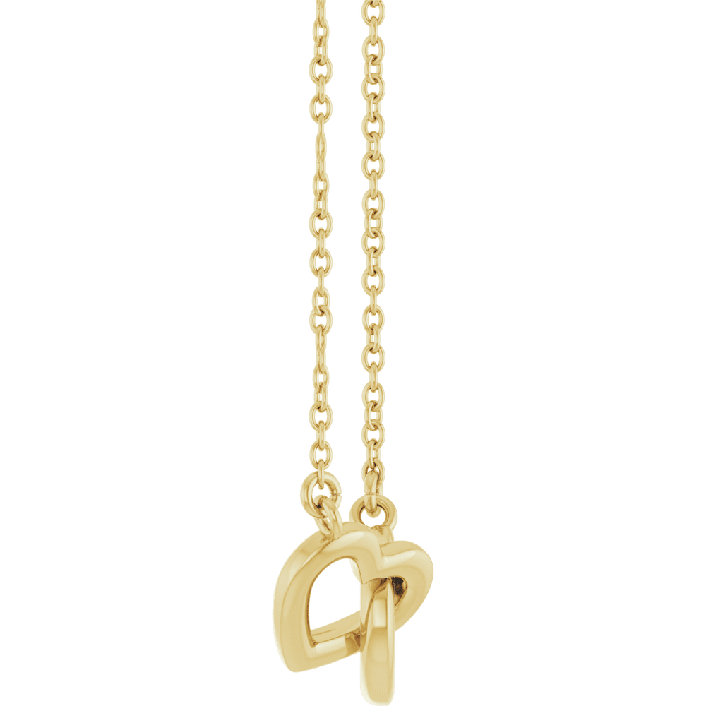 14KT Gold Interlocking Heart Necklace - Image 3