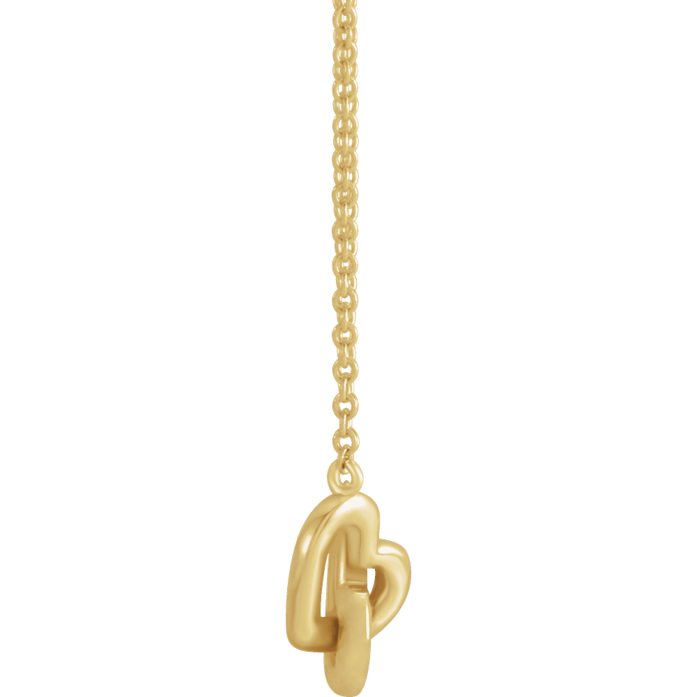 14KT Gold Interlocking Heart Necklace - Image 4