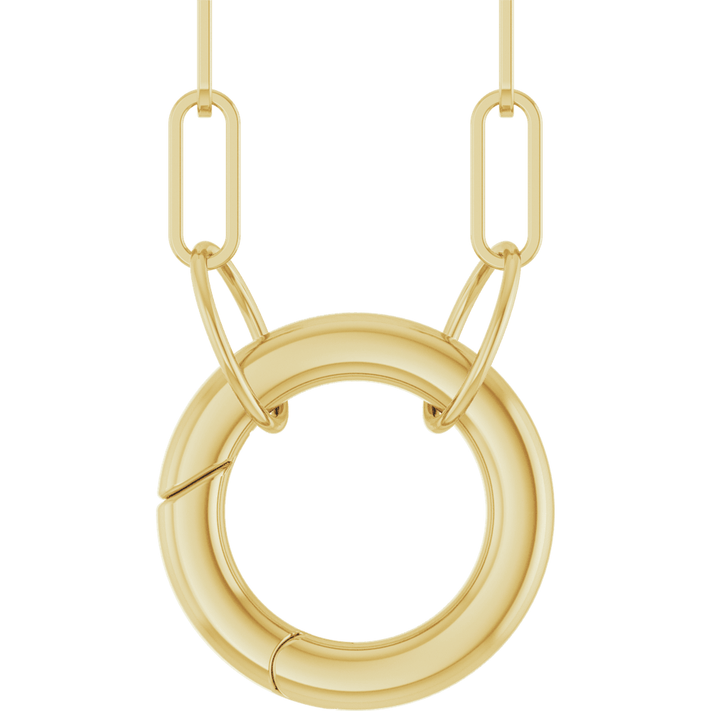 14KT Gold Circle Charm Necklace