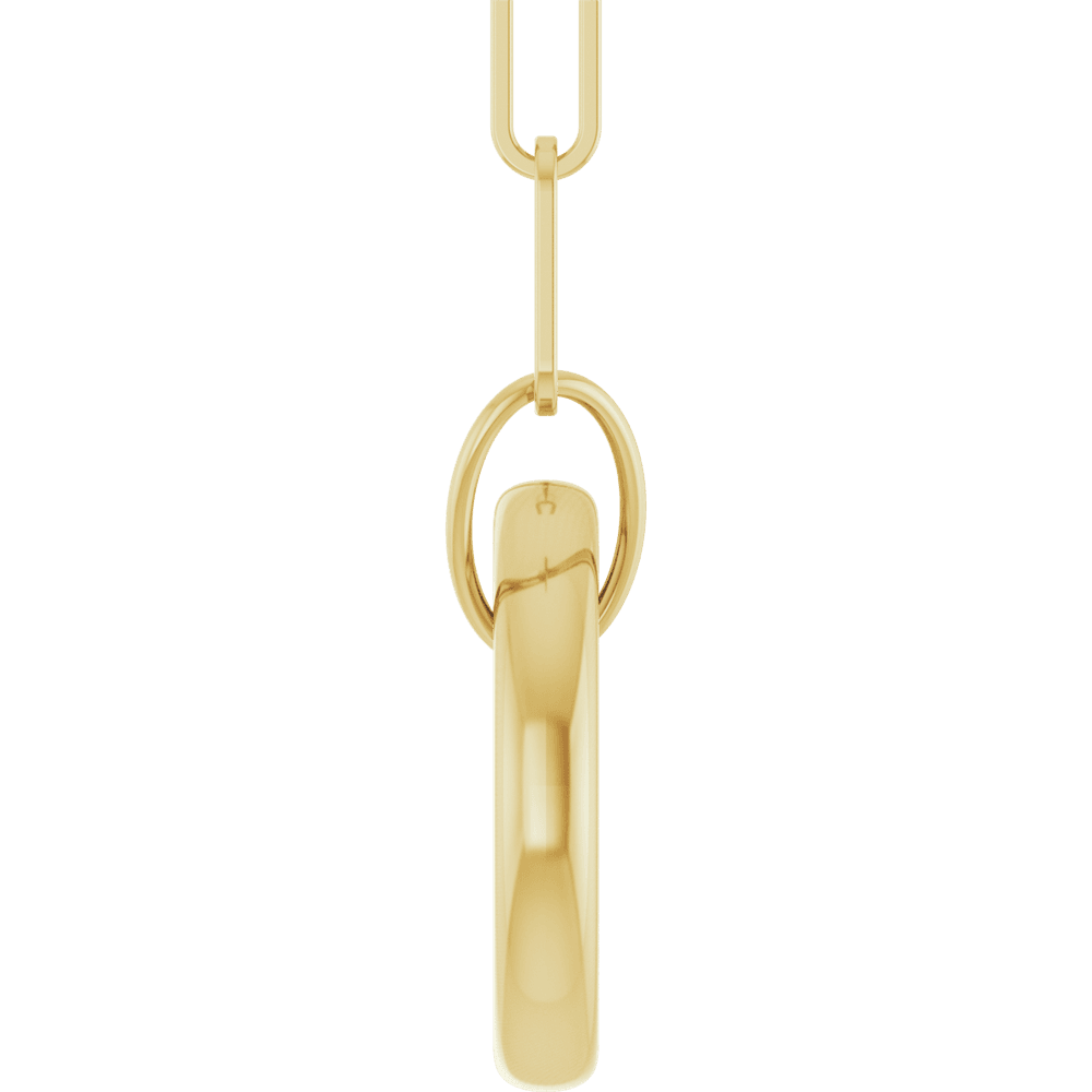 14KT Gold Circle Charm Necklace - Image 3