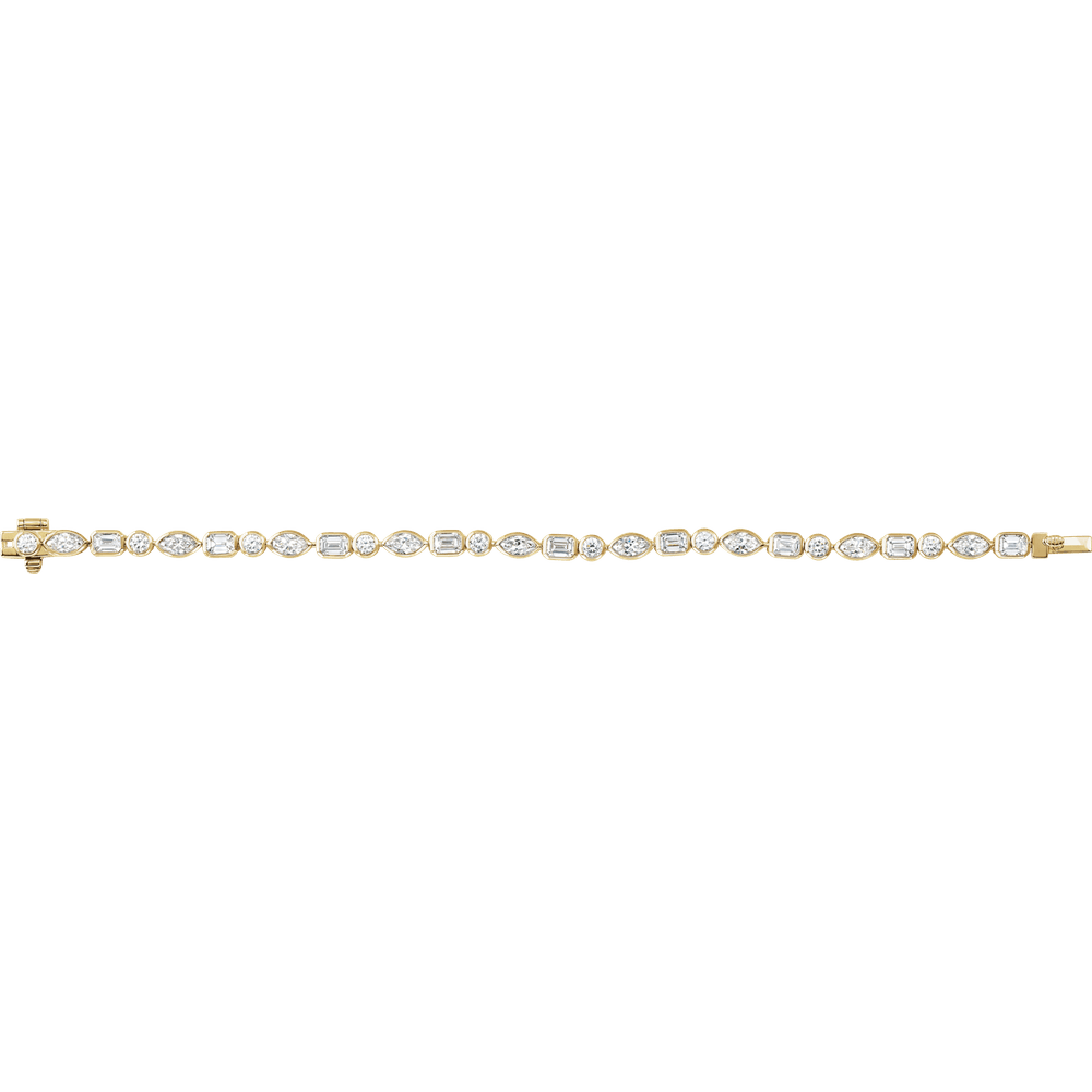 14K Gold 7 1/8 CTW Lab-Grown Diamond Line 7" Bracelet - Image 3