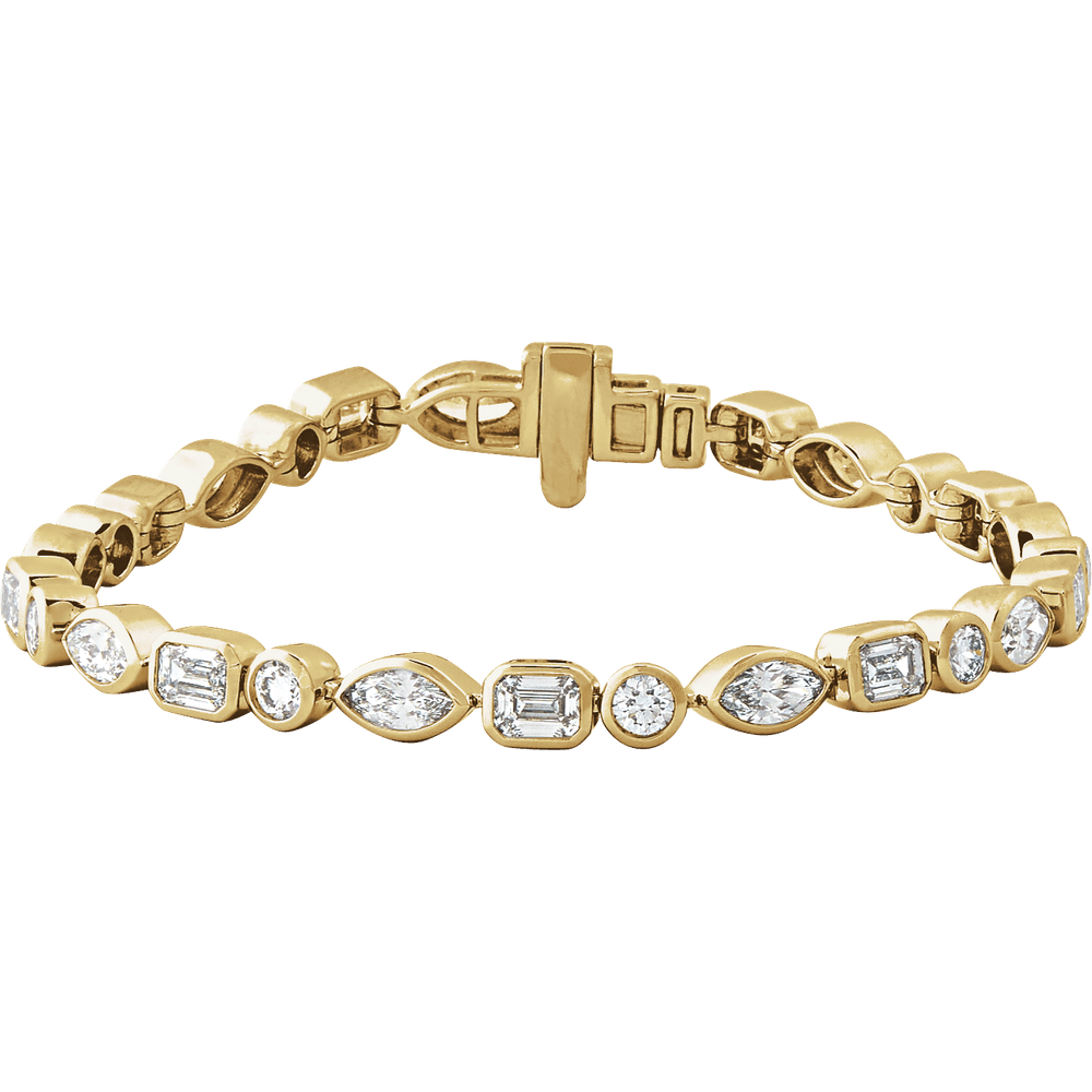 14K Gold 7 1/8 CTW Lab-Grown Diamond Line 7" Bracelet