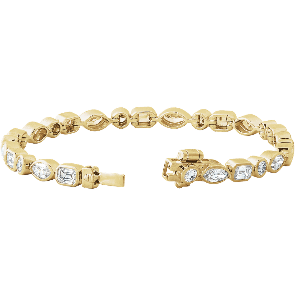 14K Gold 7 1/8 CTW Lab-Grown Diamond Line 7" Bracelet - Image 2