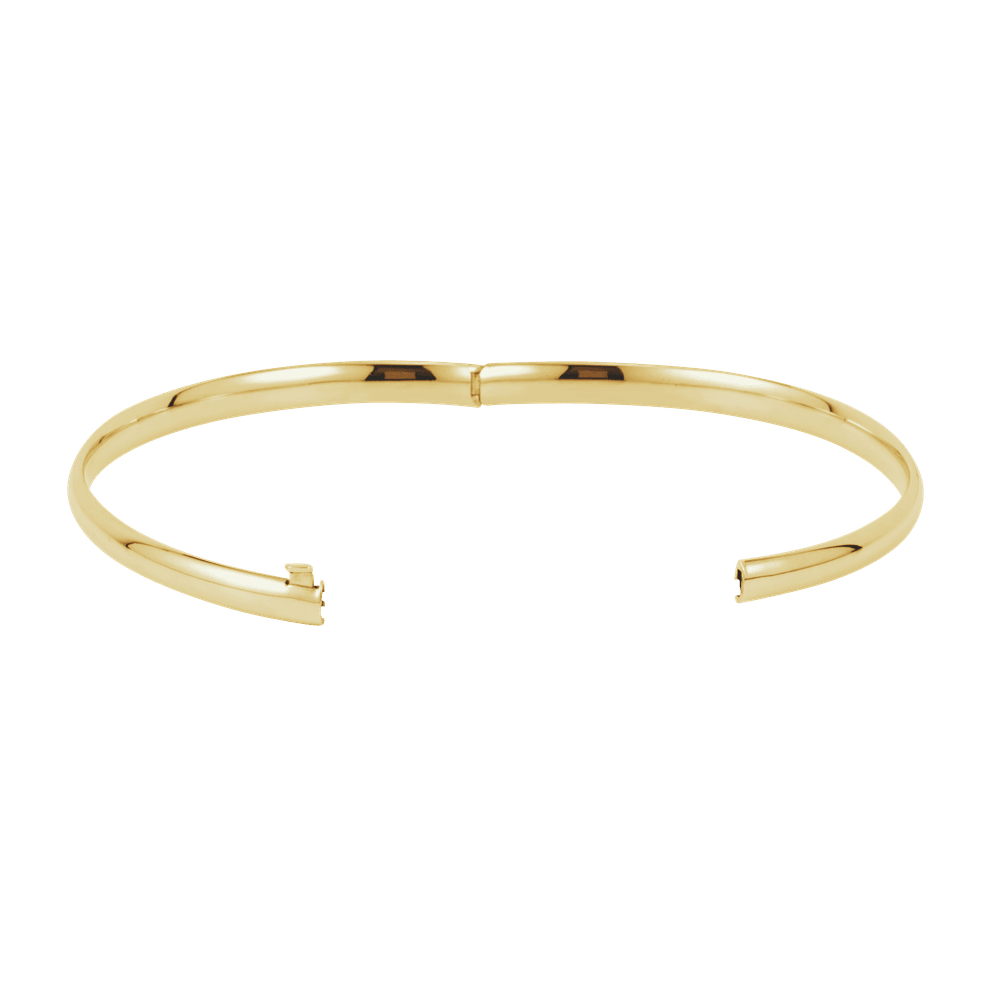 14KT Gold Hinged Bangle Bracelet - Image 2