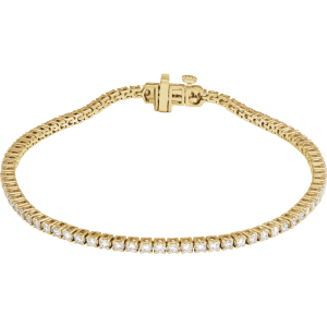 14K Gold Lab-Grown Diamond Line 7" Bracelet