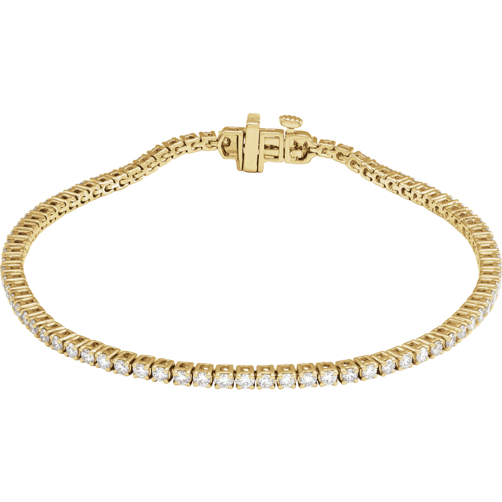 14K Gold Lab-Grown Diamond Line 7" Bracelet